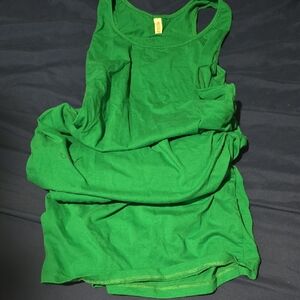 Vibrant Green Racerback Tank Top with Wide Straps